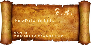 Herzfeld Attila névjegykártya