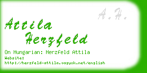 attila herzfeld business card